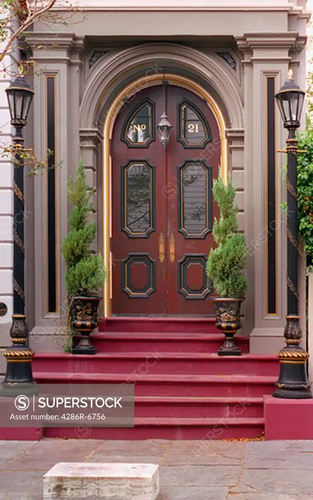 Doorway of an elegant southern home.