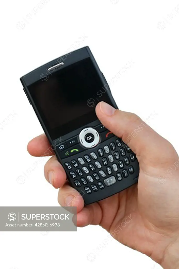 PDA communication device in hand