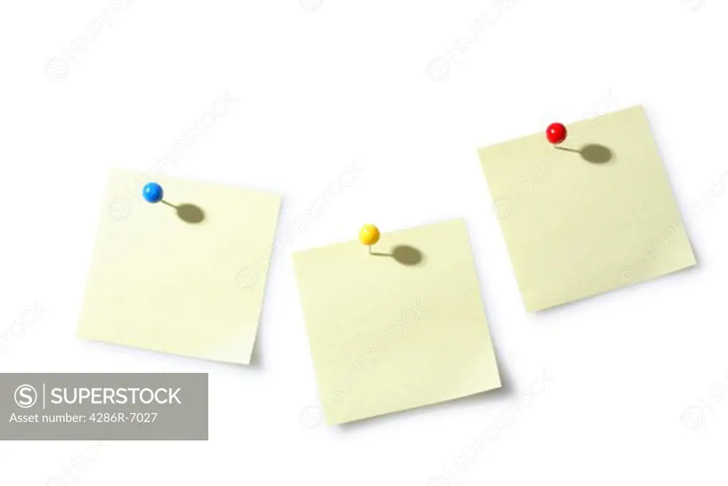 Paper note with pin