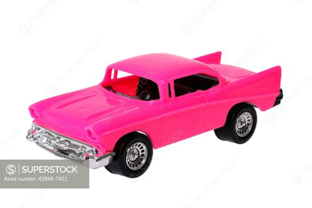 Pink toy car