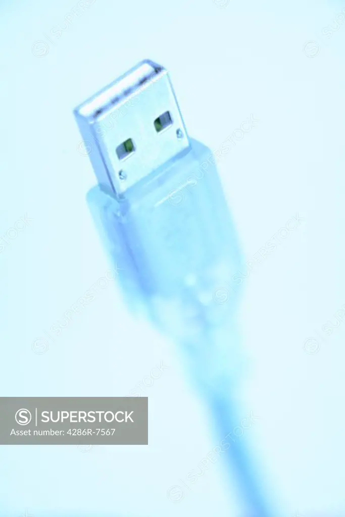 USB cable with blue tone effect