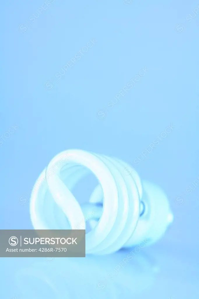 Energy efficient light blub with blue tone effect