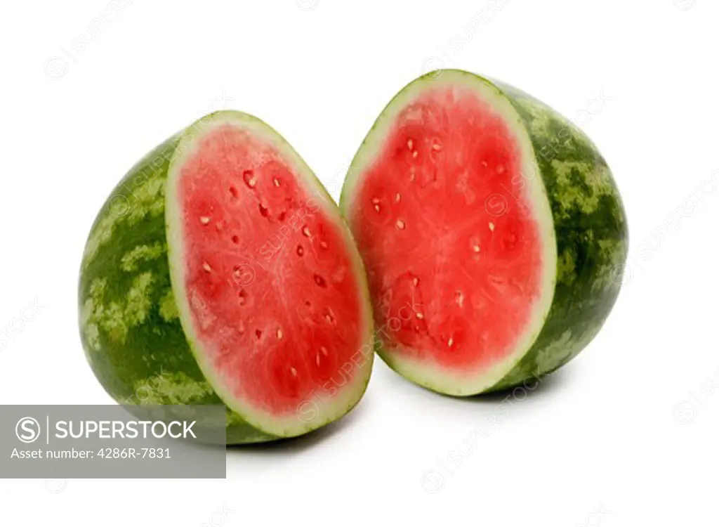 Watermelon cut in half