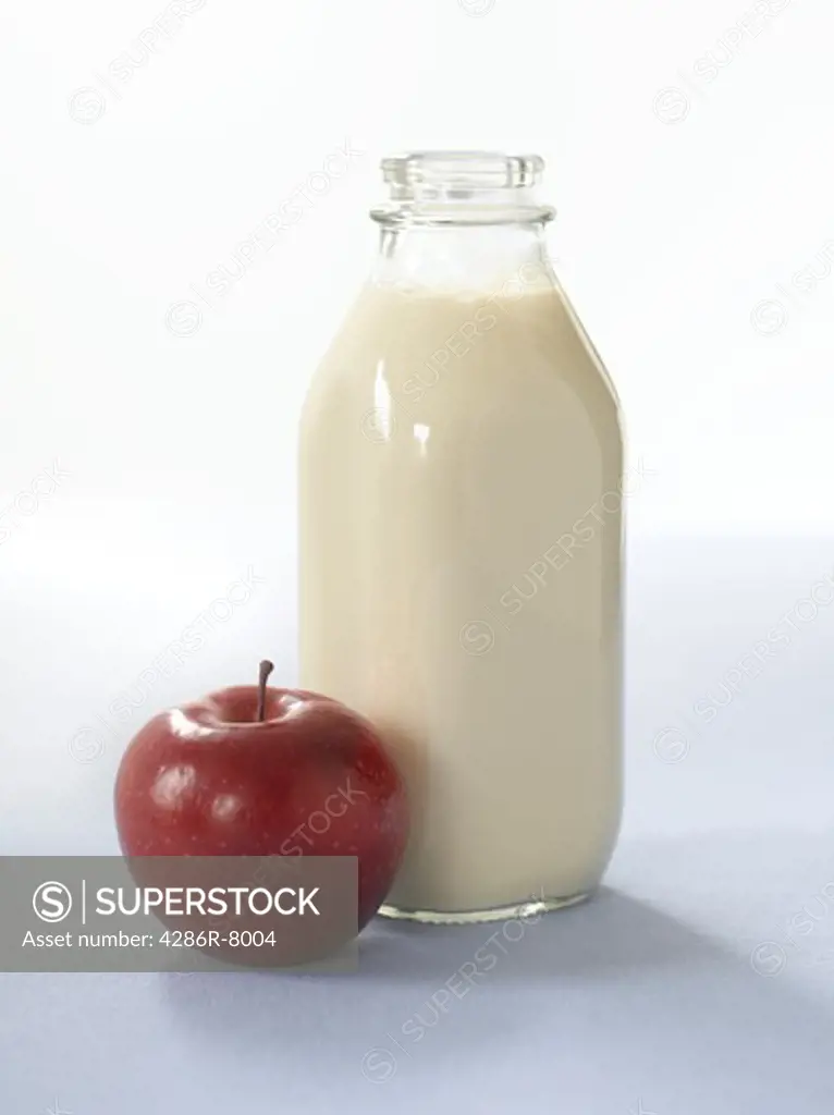Milk and apple