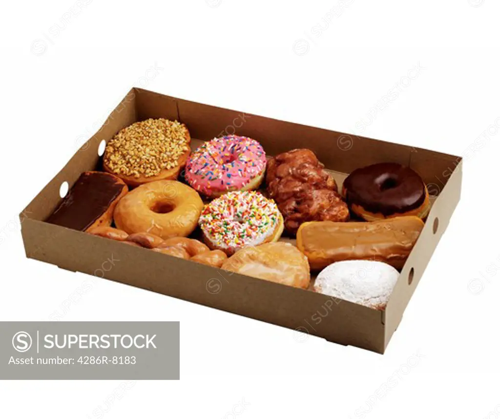 Box of assorted doughnuts