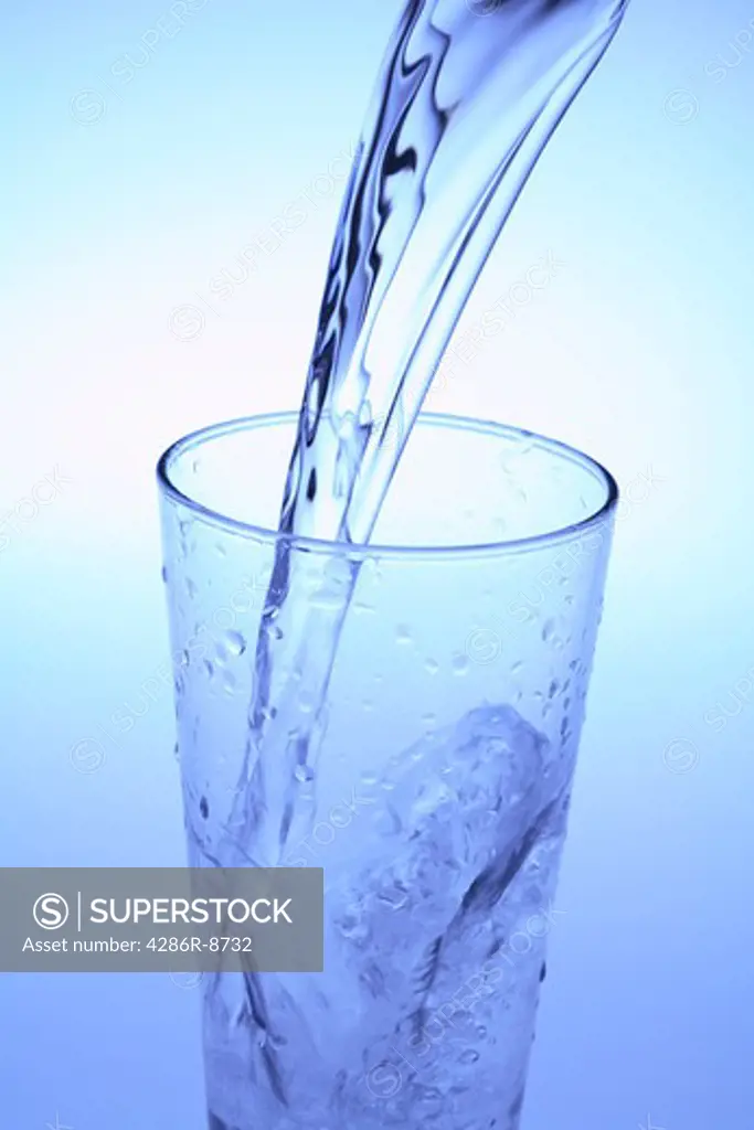 Pouring glass of water