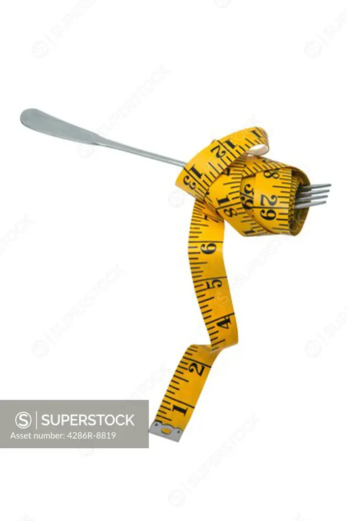 Fork with tape measure
