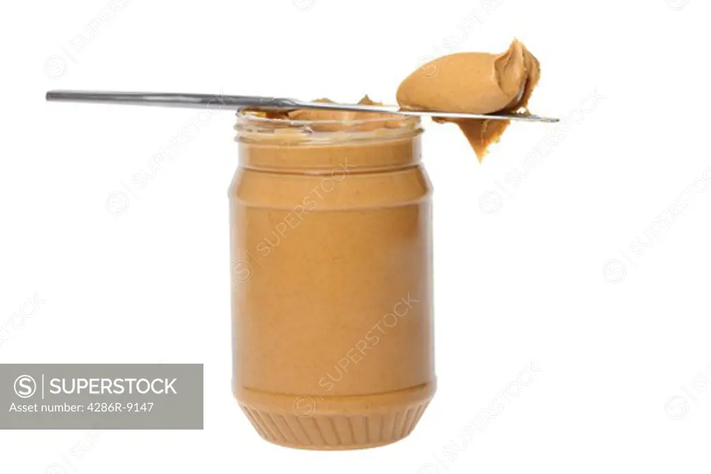 Peanut butter, cutout on white background