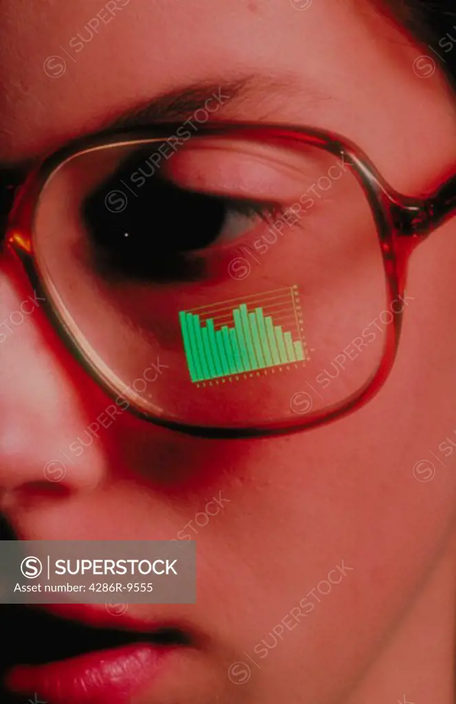 Computer reflection in glasses
