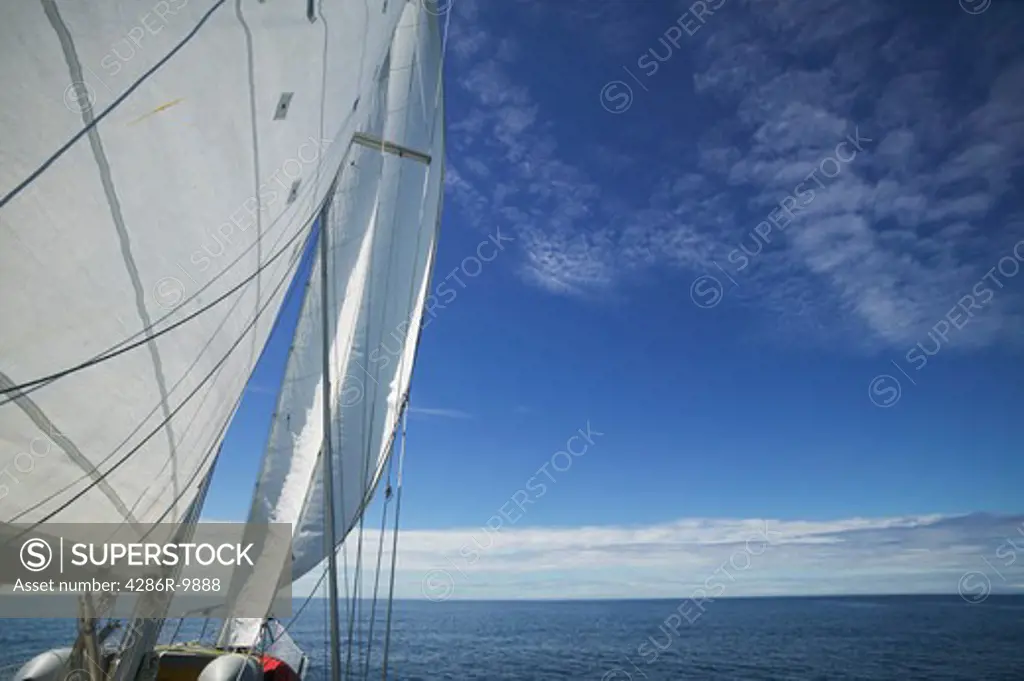 Sailing Hecate Strait to Queen Charlotte Islands British Columbia Canada  PR-0409