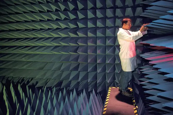released scientist in anechoic (acoustic) chamber National Institute of Standards and Technology
