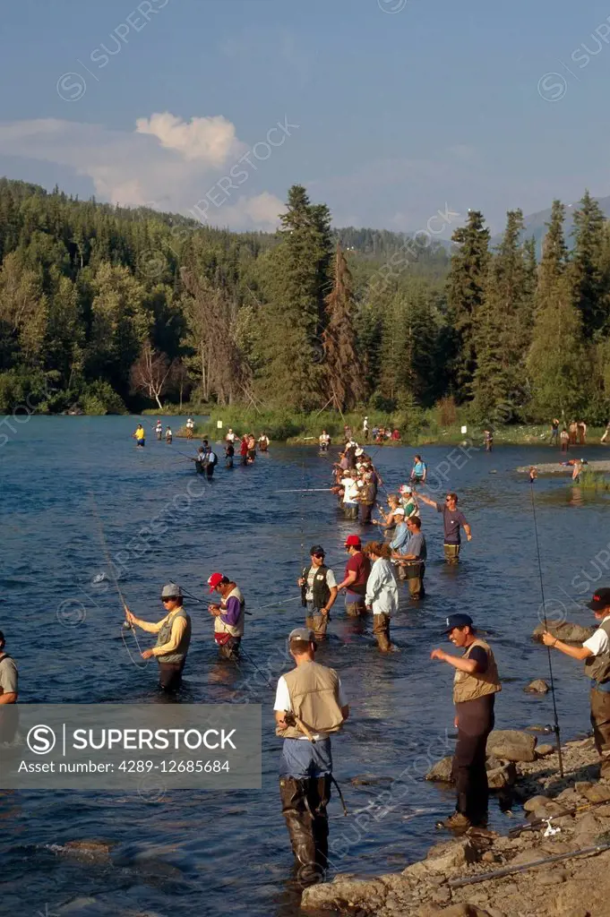Spinfishing Russian River Kenai Peninsula Alaska Summer