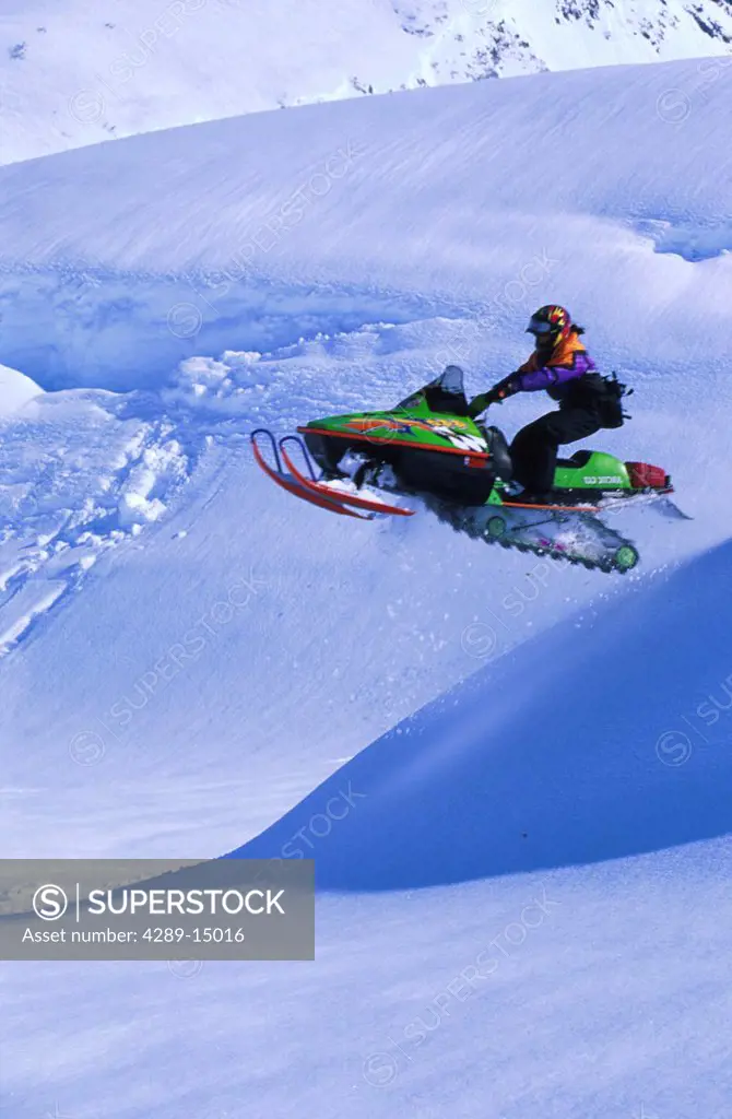 Snowmobile Blackstone Glacier Kenai Peninsula AK winter scenic