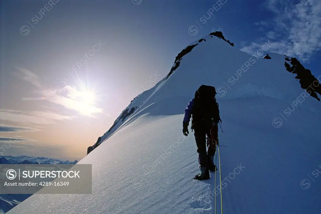 Climbing up Iceworm Peak Kenai Fjords NP KP Alaska