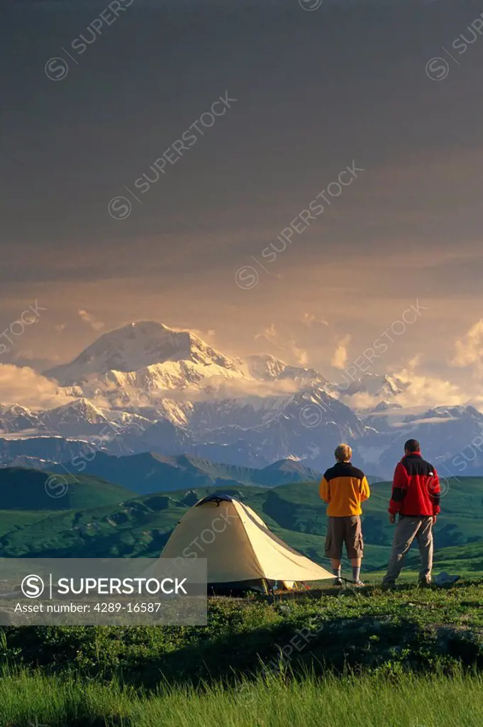 Hikers @ Camp View Mt McKinley Denali SP SC AK Summer