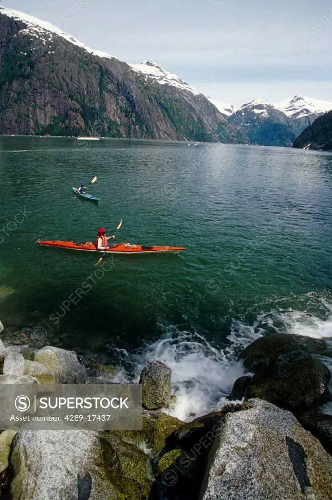 Sea Kayakers in Tracy Arm Fords Terror Wilderness AK SE Summer