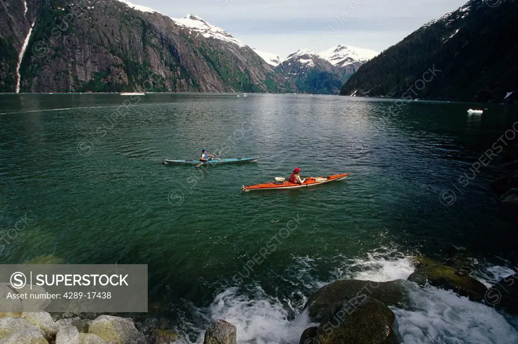 Sea Kayakers in Tracy Arm Fords Terror Wilderness AK SE Summer