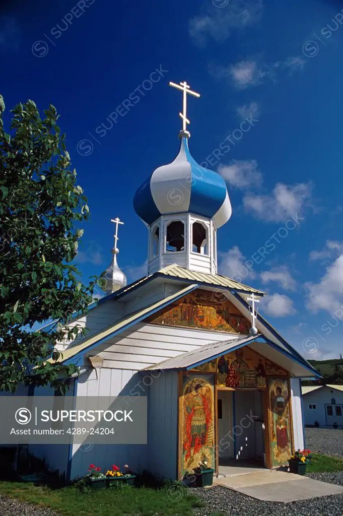 St Nikolas Russian Orthodox Church KP Anchor Pt AK Summer Nikolaevsk Village