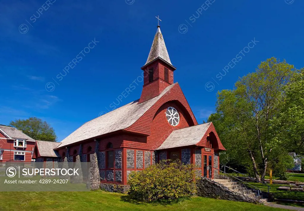 Historic St. Peter´s By the Sea Catholic church in Sitka Alaska