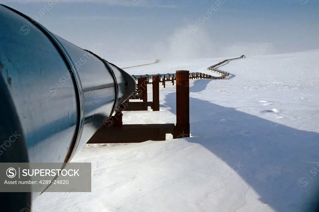 Trans_Alaska Pipeline Prudhoe Bay Arctic AK winter scenic