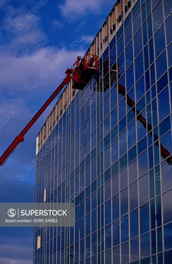 Construction Worker on Elevated Platform Anchorage