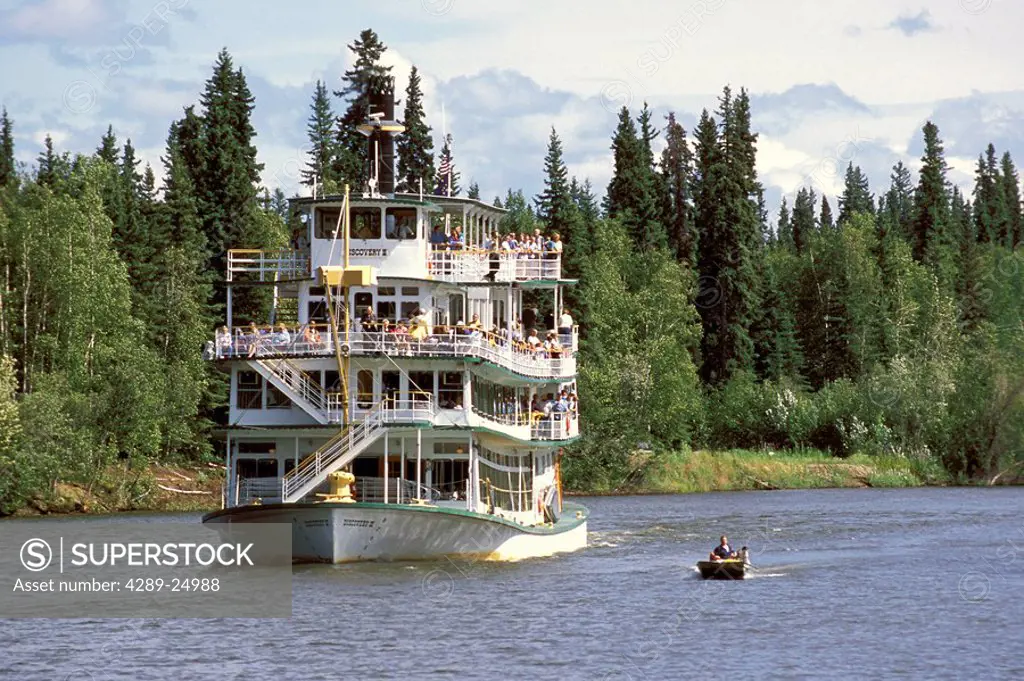Discovery Riverboat Tour on Chena River IN AK Summer near Fairbanks