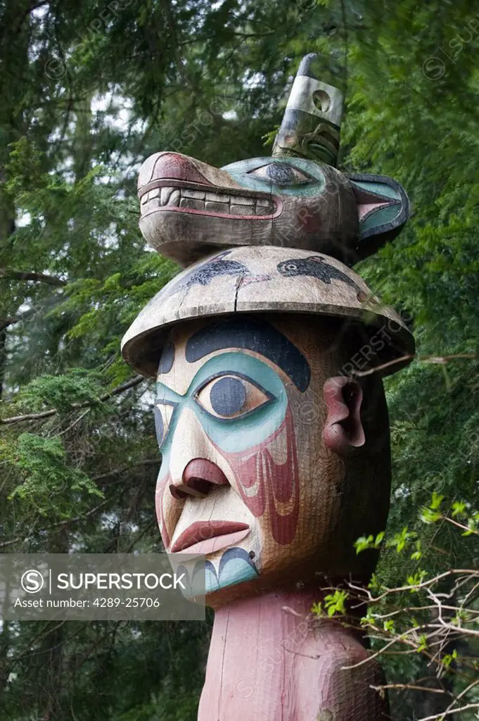 Totem pole at the Totem Bight State Historical Park, Ketchikan, Alaska