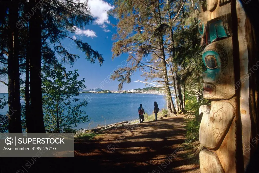 Totem Pole Sitka Natl Historic Park Sitka SE AK summer scenic