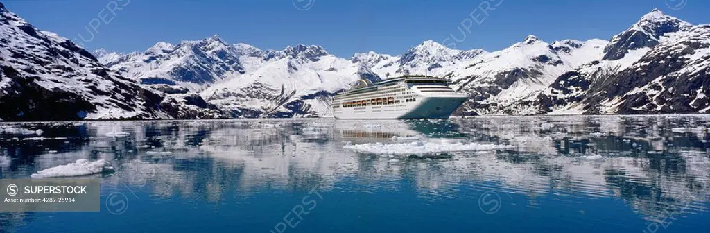 *Sea Princess* @ Entrance of Johns Hopkins Inlet AK SE Glacier Bay NP Summer
