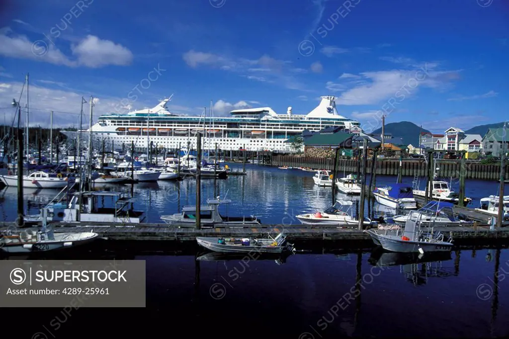 Cruise Ship @ Thomas Basin Boat Harbor Ketchikan AK SE Summer