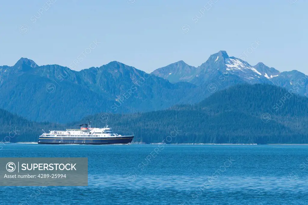 Alaska State Ferry in Chatham Strait, Southeast Alaska