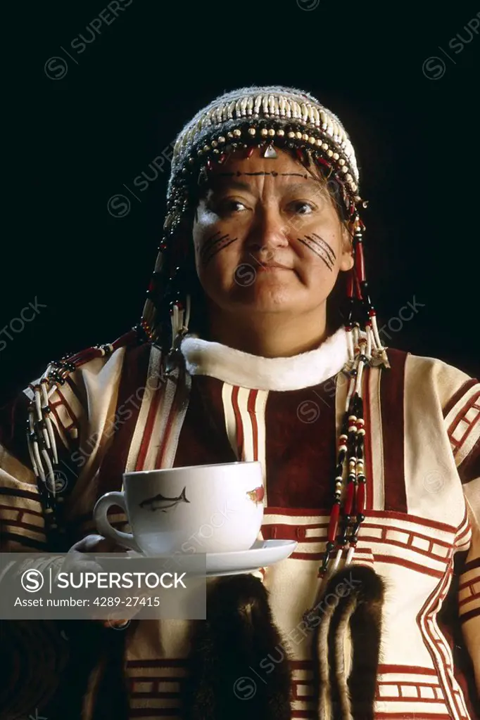 Portrait of Female Chugach Alaska Performer, Seward, KP, Alaska