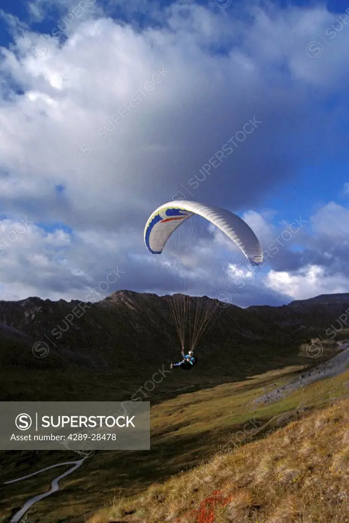 Paraglider @ Hatcher Pass Rec Area SC Alaska Autumn Mat_Su Valley