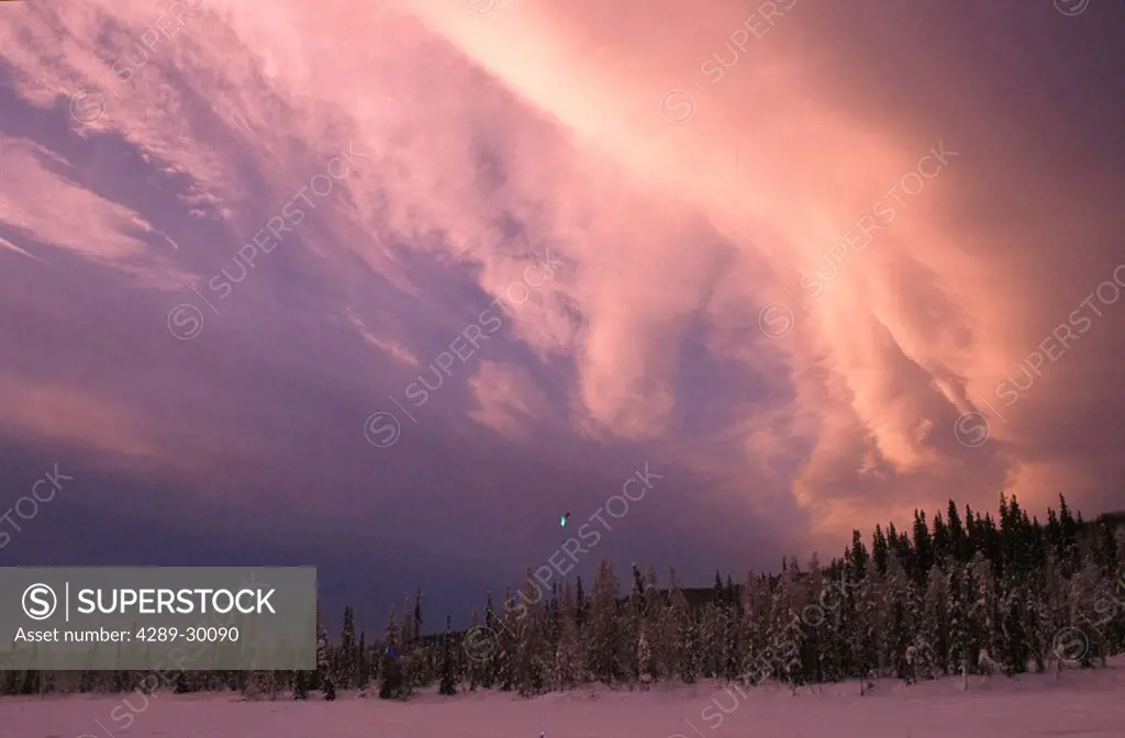 Cloud Fromations & Winter Landscape Interior Alaska