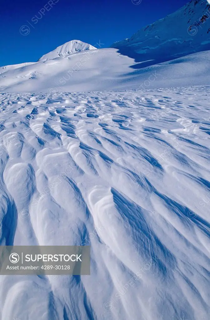 Wind Swept Snow on Spencer Glacier KP Alaska