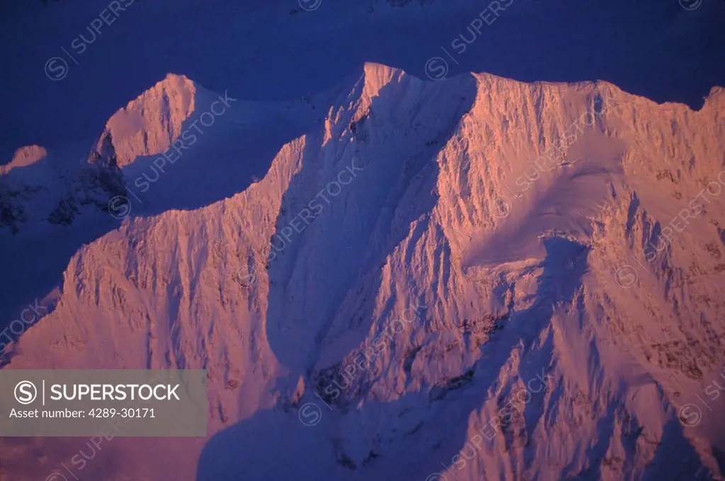 Alaska Range Southcentral AK winter scenic