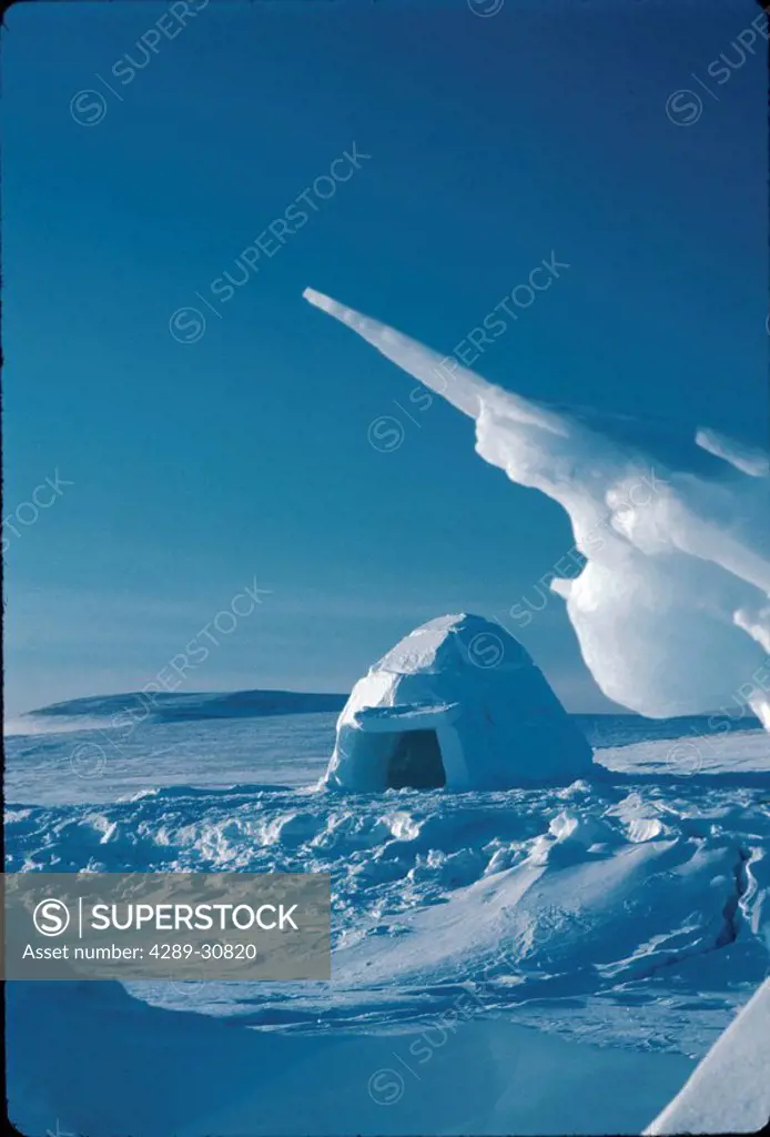 Traditional Inuit Eskimo Igloo Resolute Bay Canada Winter Scenic