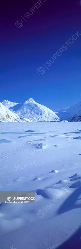 Winter Portage Glacier Lake Chugach Mts Southcentral AK