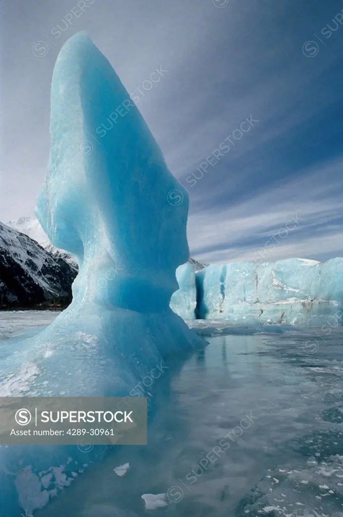 Portage Glacier Iceberg Formation Chugach Mtns AK Chugach Natl Forest