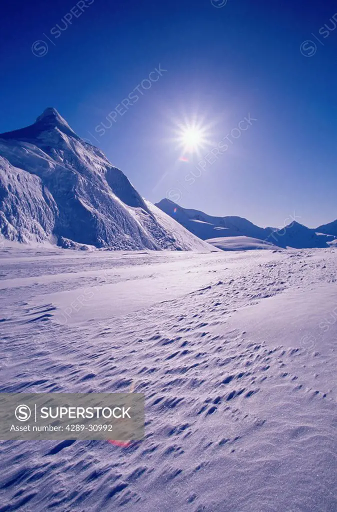 Mountain Peak & Spencer Glacier KP Alaska Winter