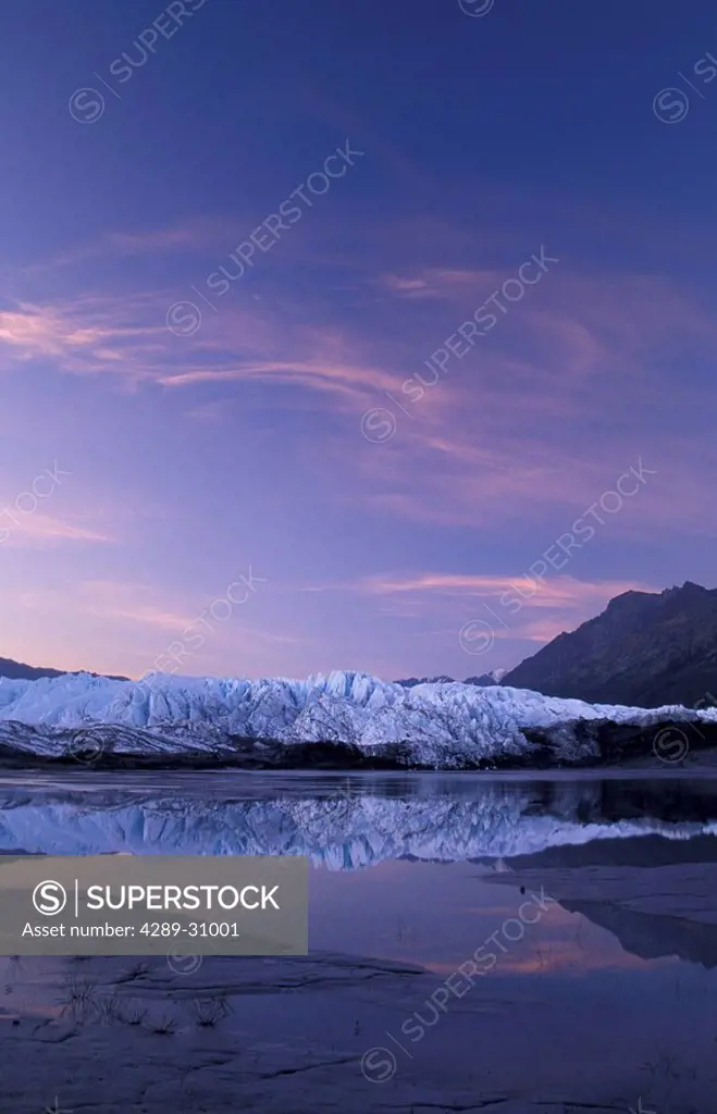 Matanuska Glacier at Sunrise SC Alaska Summer