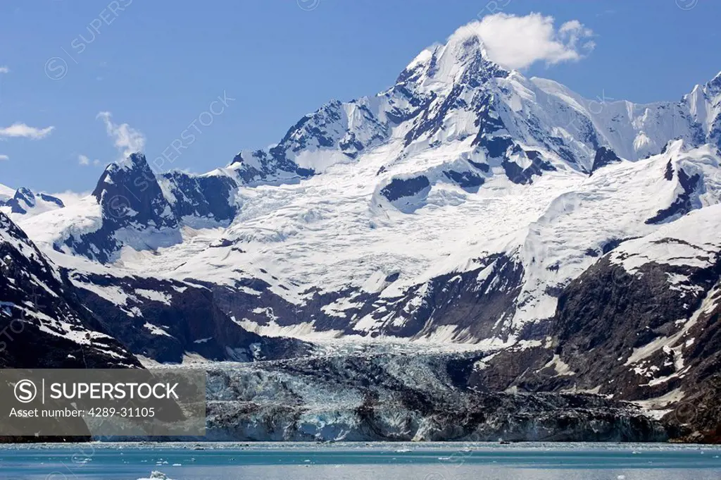 Johns Hopkins Glacier in Glacier Bay National Park Southeast Alaska Summer Fairweather Range