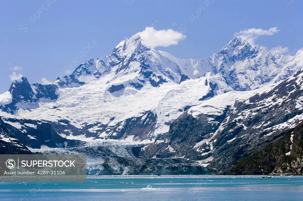 Johns Hopkins Glacier in Glacier Bay National Park Southeast Alaska Summer Fairweather Range