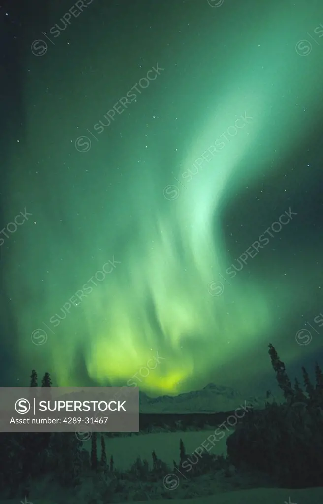 Northern Lights Over Mckinley Southcentral Alaska/nMile 135 Parks Hwy