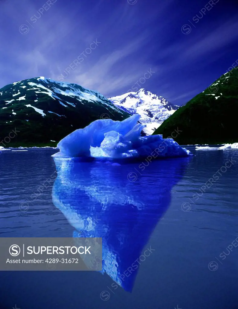 Tip of Iceberg in Portage Lake SC AK Digital Image