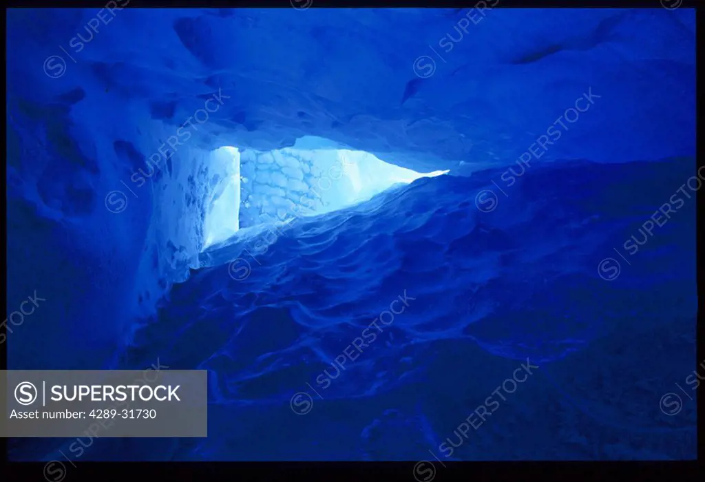Ice Cave Spencer Glacier Kenai Peninsula Winter AK With & w/o Person