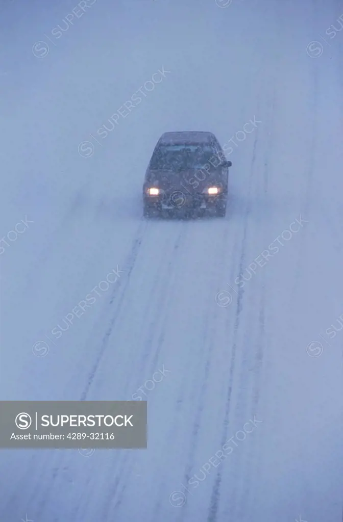 Cars Road Snowing Winter Anchorage Southcentral Alaska Driving storm