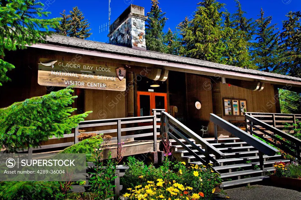 Glacier Bay Lodge and Visitor Center, Glacier Bay National Park & Preserve, Southeast Alaska, Summer