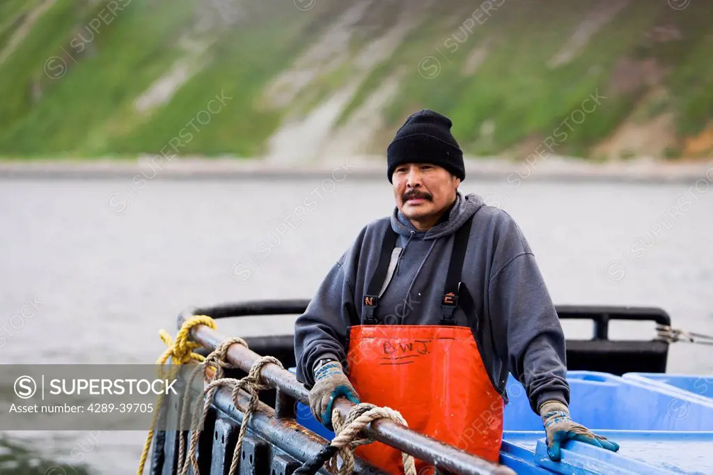 Alaska Native tender crewman in the Alaska Department of Fish and Game 'Alaska Peninsula Area' also known as 'Area M'. This has been a controversial f...