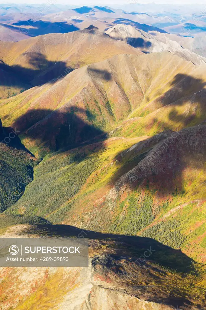 Aerial of Noatak River in the Brooks Range, Gates of the Arctic National Park, Northwestern Alaska, above the Arctic Circle, Arctic Alaska, summer.